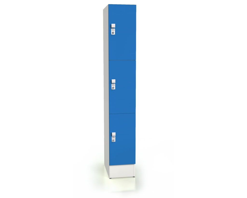 Premium šatní skříňka se třemi uzamykatelnými schránkami ALFORT AD 1920 x 300 x 520